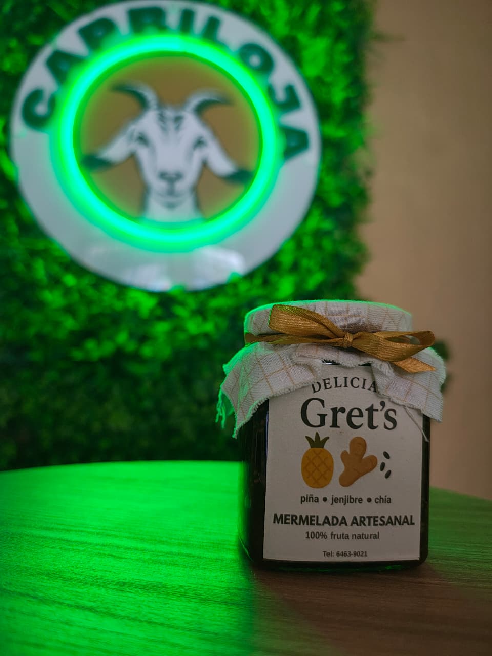 Mermelada artesanal Gret’s · Piña, jengibre y chía